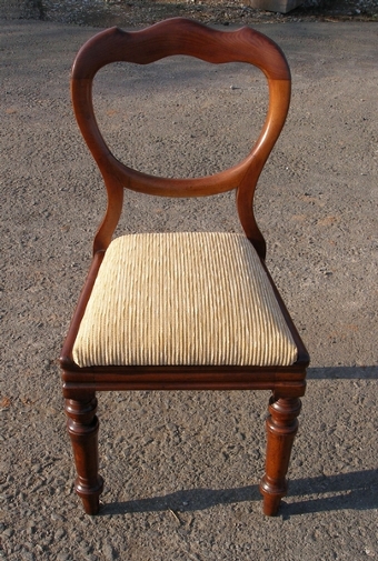 Antique SOLD-4 Victorian ballon back dining chairs