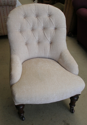 SOLD-Victorian deep buttoned nursing chair