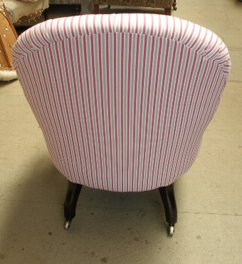Antique Victorian deep buttoned metal back nursing chair - SOLD