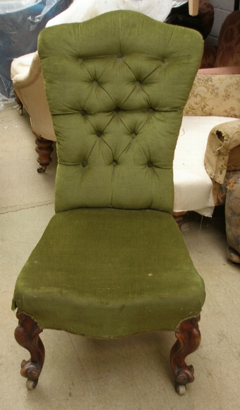 Victorian nursing chair with arms hot sale