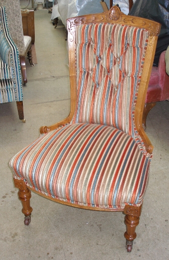 Victorian Ladies deep buttoned salon chair - SOLD