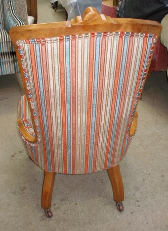 Antique Victorian Ladies deep buttoned salon chair - SOLD