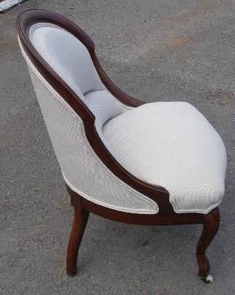 Antique Late 19thC French mahogany nursing chair