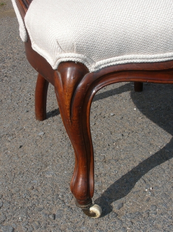 Antique Late 19thC French mahogany nursing chair
