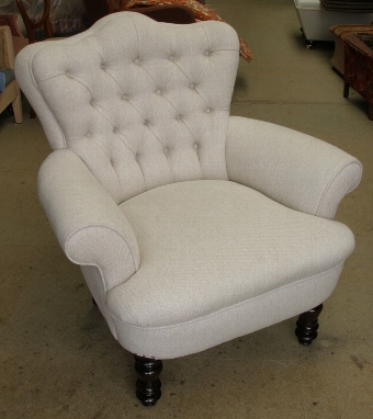 Victorian deep buttoned armchair