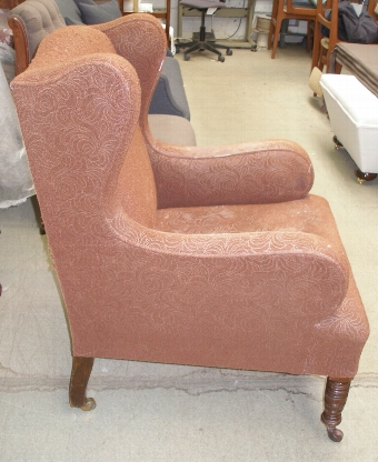Antique Late Victorian winged armchair - AWAITING RESTORATION
