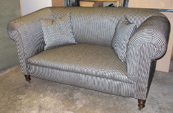 SOLD-2str Victorian drop arm chesterfield