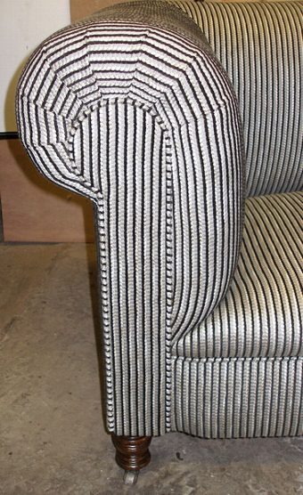 Antique SOLD-2str Victorian drop arm chesterfield