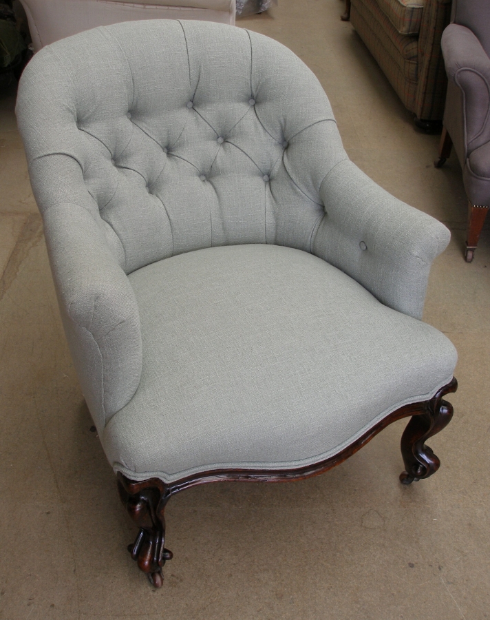 Victorian deep buttoned armchair - SOLD