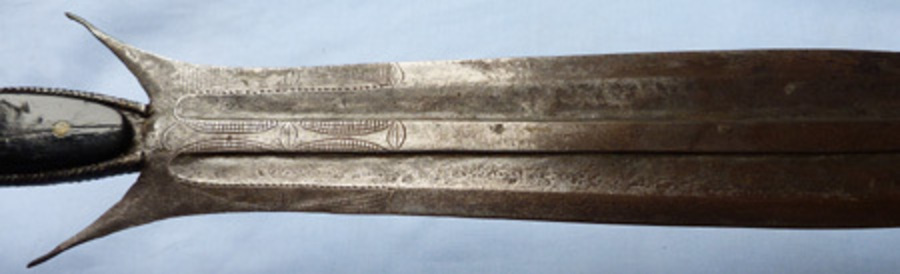 Antique 19th Century African Tribal Guinea Cameroon Congo Fang Long Knife