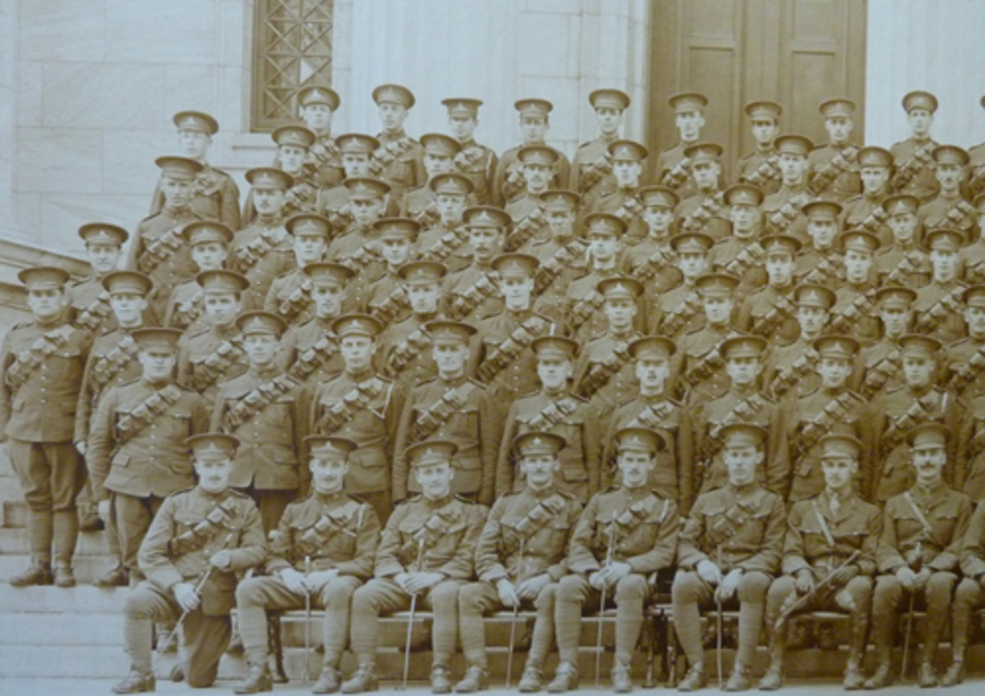 Antique Large Original Dated 1916 Canadian Army Regimental Photograph