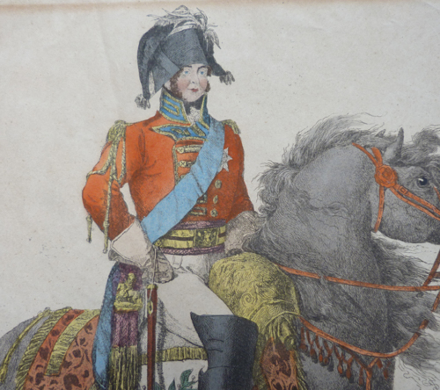 Antique Original Dated 1811 British Coloured Print – Prince Regent