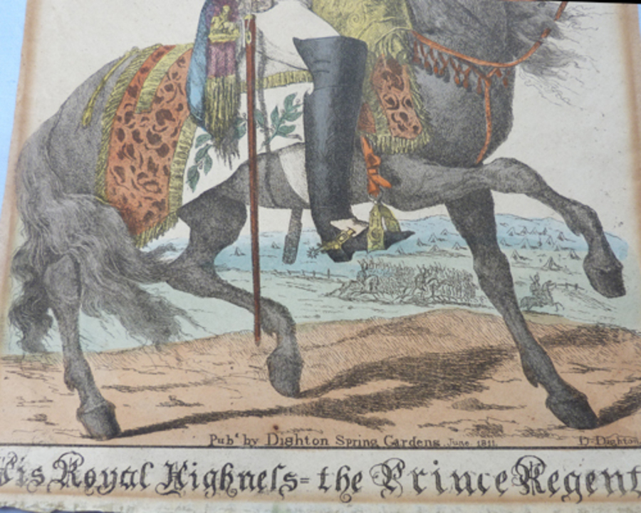 Antique Original Dated 1811 British Coloured Print – Prince Regent