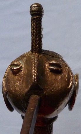Antique C.1900’s African Tiv People’s of Nigeria Brass and Iron Parade Axe