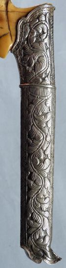 Antique C.1900 Indonesian Sumatran Silver-Mounted Sewar Knife #4
