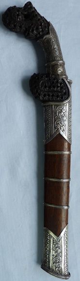 Antique C.1900’s Indonesian Silver-Mounted Sewar Knife