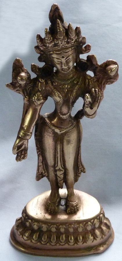 Antique Indian Goddess Bronze Statue