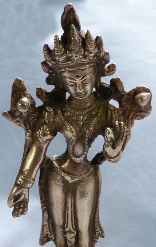 Antique Antique Indian Goddess Bronze Statue