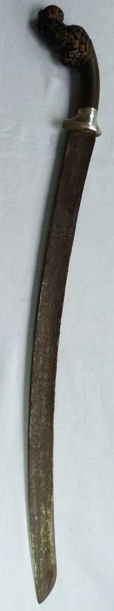 Antique Late-19th Century Indonesian Sumatran Silver-Mounted Sword