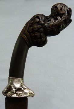 Antique Late-19th Century Indonesian Sumatran Silver-Mounted Sword