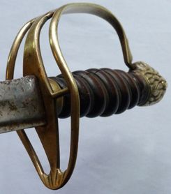 Antique C.1770’s English Infantry Officer’s Lionshead Sword