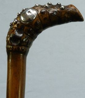 Antique Late-19th Century Silver-Topped Lady’s Walking Stick