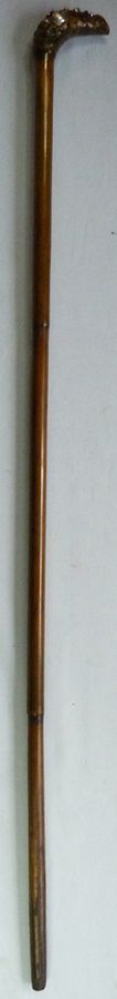 Antique Antique Late-19th Century Silver-Topped Lady’s Walking Stick