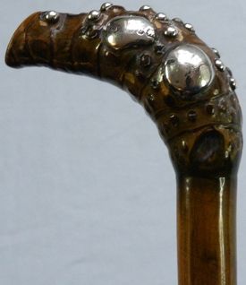 Antique Antique Late-19th Century Silver-Topped Lady’s Walking Stick