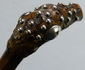 Antique Antique Late-19th Century Silver-Topped Lady’s Walking Stick