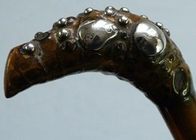 Antique Antique Late-19th Century Silver-Topped Lady’s Walking Stick