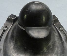 Antique Antique 1900’s Pewter Horse Jockey Cap Inkwell