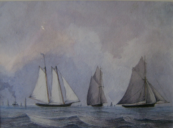 Unknown 1851 - Schooner and two cutters
