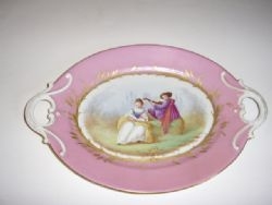 SEVRES CONTINENTAL PORCELAIN HAND PAINTED CABINET PLATE 
