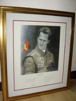 MICHAEL SCHUMACHER LITHOGRAPH BY STEPHEN DOIG  