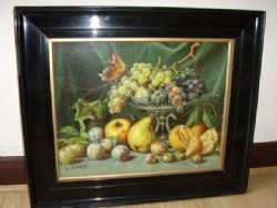 FINE STILL LIFE FRUIT PRINT AFTER G.FALCHETTI(One of a Matching Pair) 