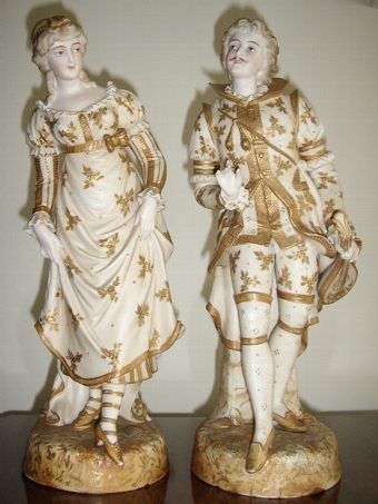 PORCELAIN BISC FIGURINES BY ADOLF HERMAN C1886 