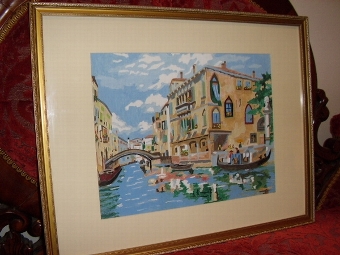 VENICE WATERCOLOUR WITH GONDOLA  21 X 17 INCHES
