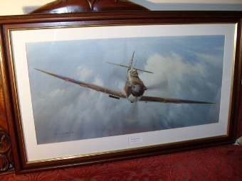 EARLY EDITION ORIGINAL PRINT OF SPITFIRE BY GERALD COULSON  35 X 21.5 INCHES