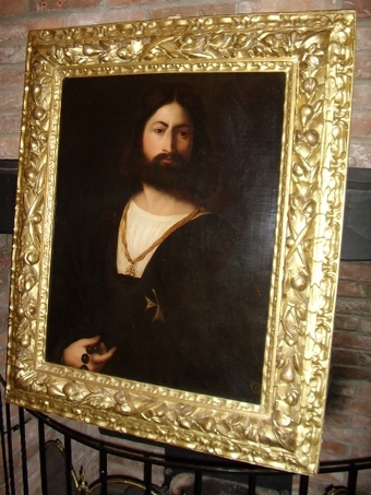 THE KNIGHT OF MALTA ITALIAN VENENTIAN MASTERPIECE OIL ON CANVAS BY FOLLOWER OF TITIAN (TIZIANO VE...