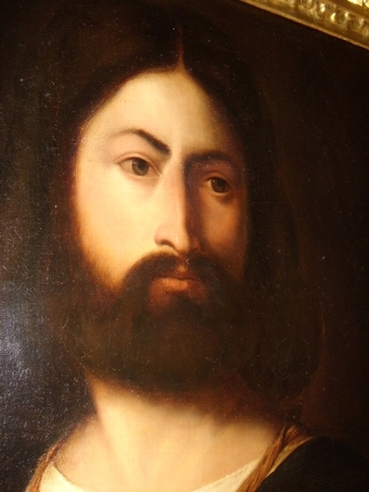Antique THE KNIGHT OF MALTA ITALIAN VENENTIAN MASTERPIECE OIL ON CANVAS BY FOLLOWER OF TITIAN (TIZIANO VECELLIO)1488-1576 IN GILT FLORENTINE FRAME 36 X 42.5 INCHES