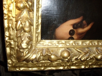 Antique THE KNIGHT OF MALTA ITALIAN VENENTIAN MASTERPIECE OIL ON CANVAS BY FOLLOWER OF TITIAN (TIZIANO VECELLIO)1488-1576 IN GILT FLORENTINE FRAME 36 X 42.5 INCHES