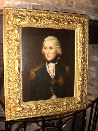 HORATIO LORD NELSON SIGNED OIL PORTRAIT 