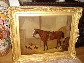 A CHESNUT BAY HUNTER BY JOHN FREDERICK HERRING SENIOR 19TH CENTURY C1844 ENGLISH SCHOOL & MEASURI...