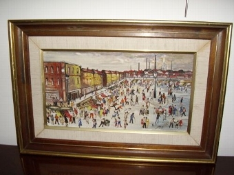 OIL ON BOARD AFTER L.S.LOWRY 1887-1976 
