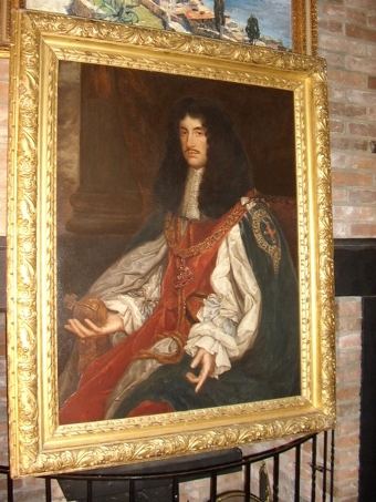 FINE OIL PORTRAIT OF KING CHARLES II (B.1630-D.1685) STUDIO OF JOHN MICHAEL WRIGHT (B.1617-D.1694...