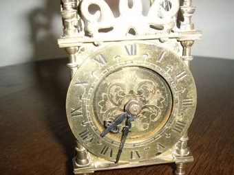 Antique MINATURE BRASS LANTERN CLOCK (ELECTRIC)