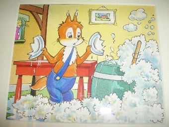 Antique WATERCOLOUR PAINTING OF ARTISTS PROOF COMIC SKETCH FOR PUBLICATION IN THE WIZARD COMIC