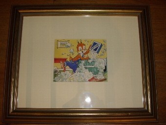 Antique WATERCOLOUR PAINTING OF ARTISTS PROOF COMIC SKETCH FOR PUBLICATION IN THE WIZARD COMIC