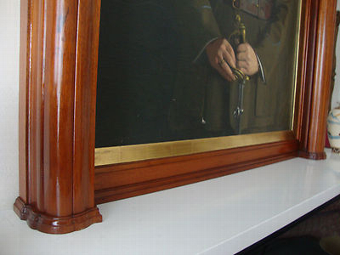 Antique MILITARY OIL PORTRAIT OF WW1 BELGIAN ARMY GENERAL C1920 & MEASURING 47 X 56 X 5.5 INCHES