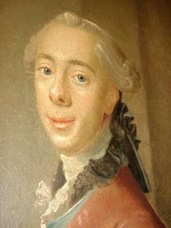 Antique OIL PORTRAIT PAINTING OF A DANISH NOBLEMAN BY ARTIST JOHAN HORNER (1711-1763) MID 18TH CENTURY EUROPEAN SCHOOL C1750 APPROX & FRAMED SIZE 56.5 X 41.5 INCHES